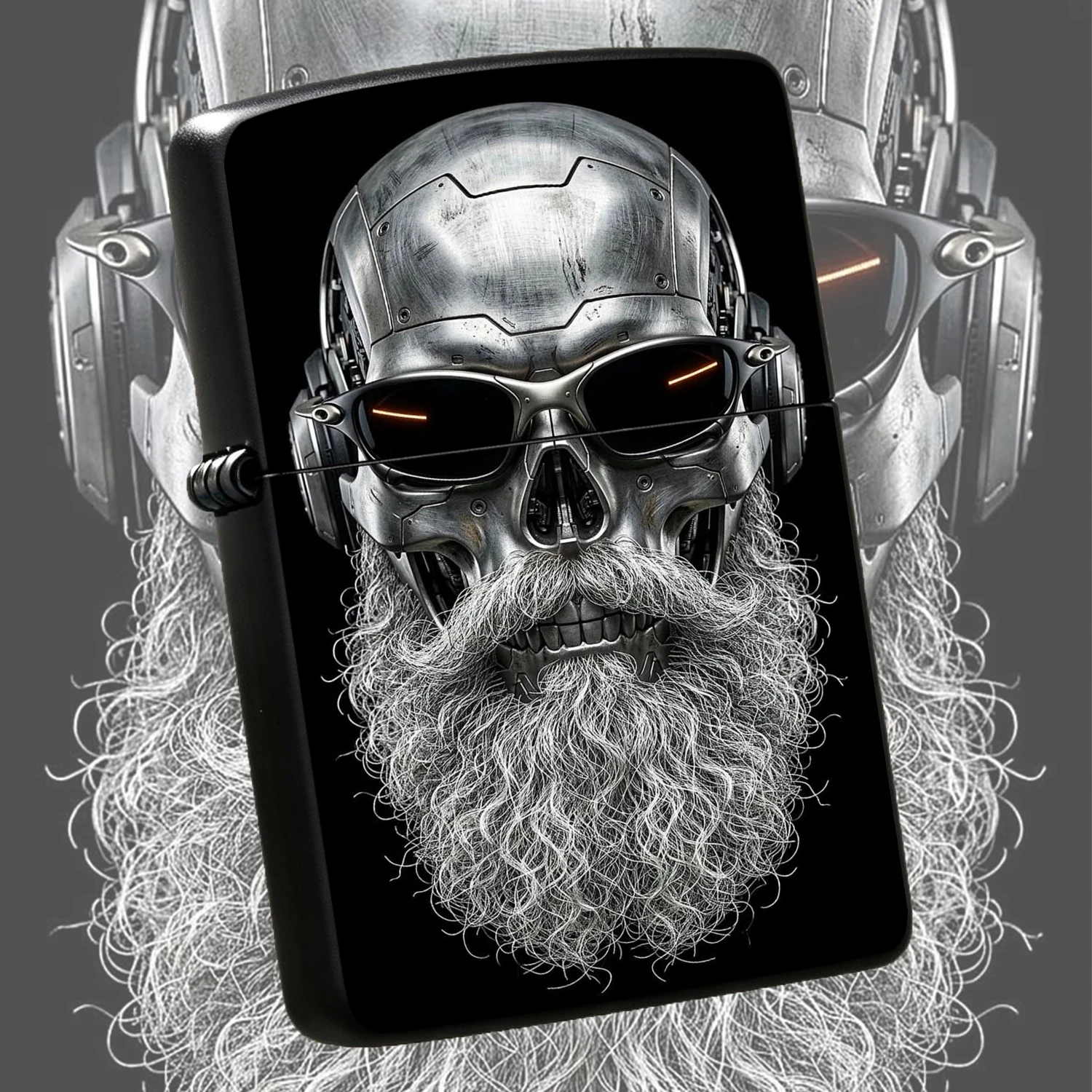 Unique Tech Accessories Gifts - Cyber Mechanical Skull Design Lighter, Cool