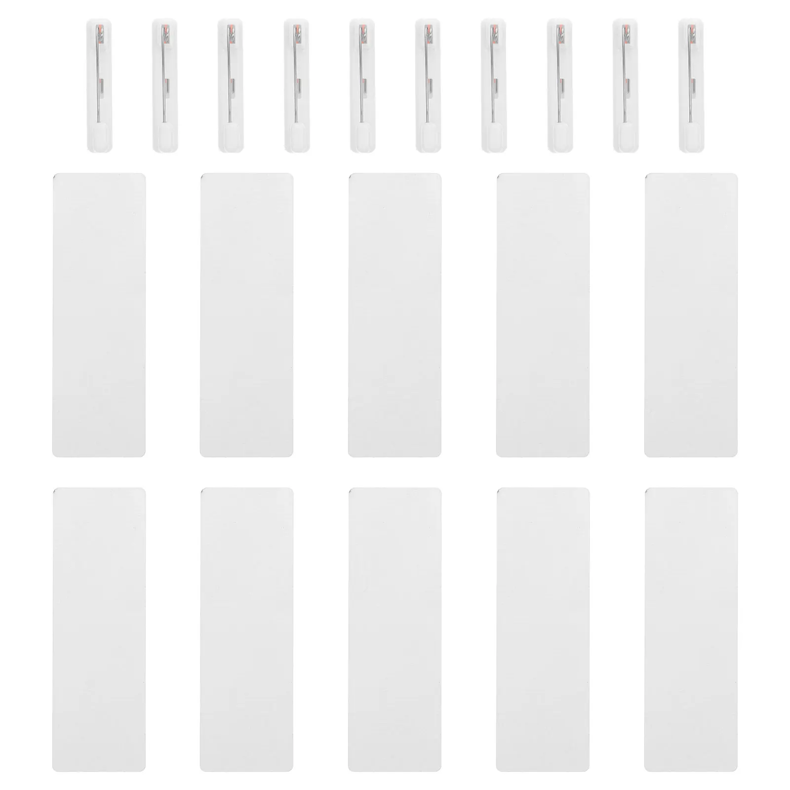 

10pcs Blank Wooden With Pins Reusable Identification Sublimation Plates Kids Bulk Diy Badges Tags For Students Trade
