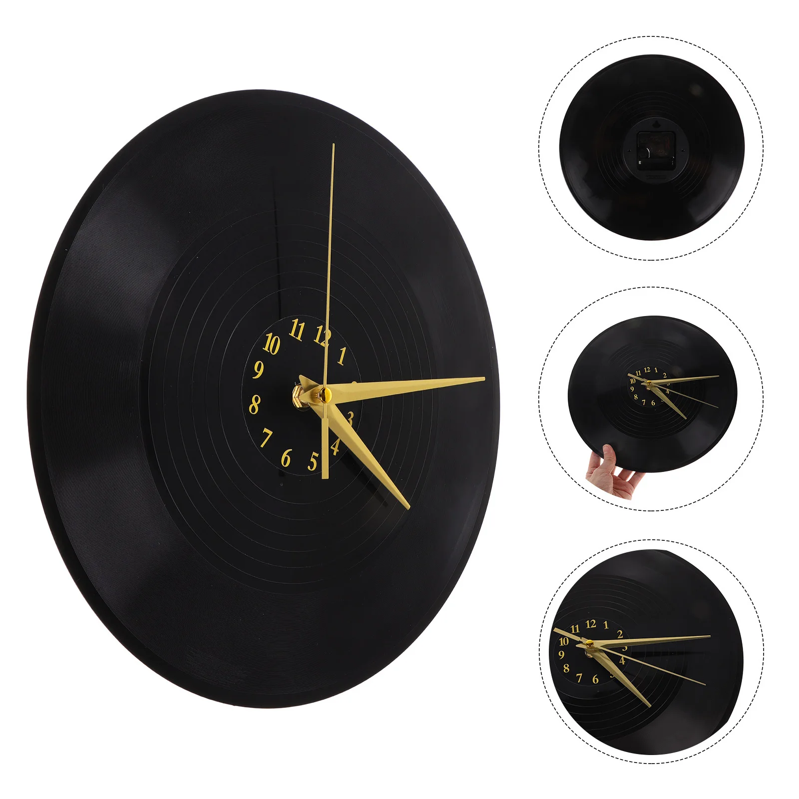

Stylish Vinyl Record Wall Clock Operated Noiseless Music Decor Clock for Home Office Interior Design Wall Clocks