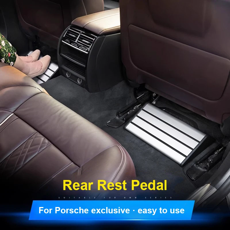 For Porsche All Series Car Rear Seat Footrest Pedal Passenger Foot Rests Pedals Anti-slip Car Office And Home Use