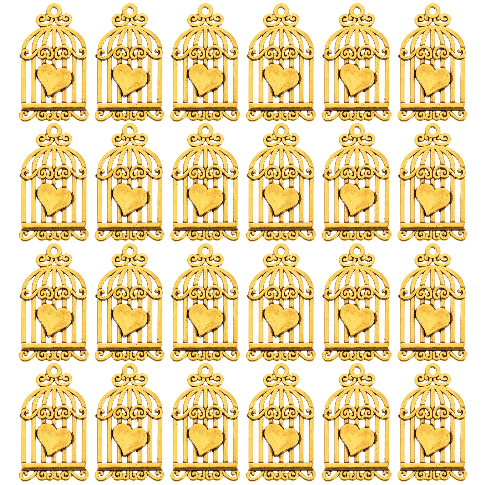 

40Pcs Vintage Alloy Bird Cage Charm Pendant DIY Jewelry Making Supplies Craft Charms for Bracelets Necklaces Earrings