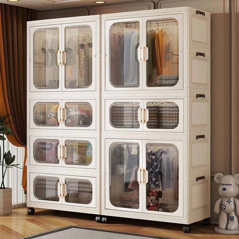 

Large Foldable Home Storage Cabinet – No-Tool Assembly, Multifunctional Closet Organizer, Space-Efficient Unit for Bedroom