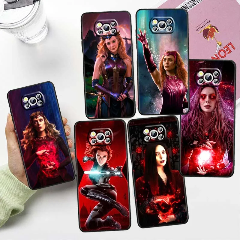 

Marvel Wanda Comics For Xiaomi Mi Poco F3 F4 F5 F6 X3 X4 X5 X6 X7 M3 M4 M5s M5 M6 GT Pro 5G Black Cover Phone Case