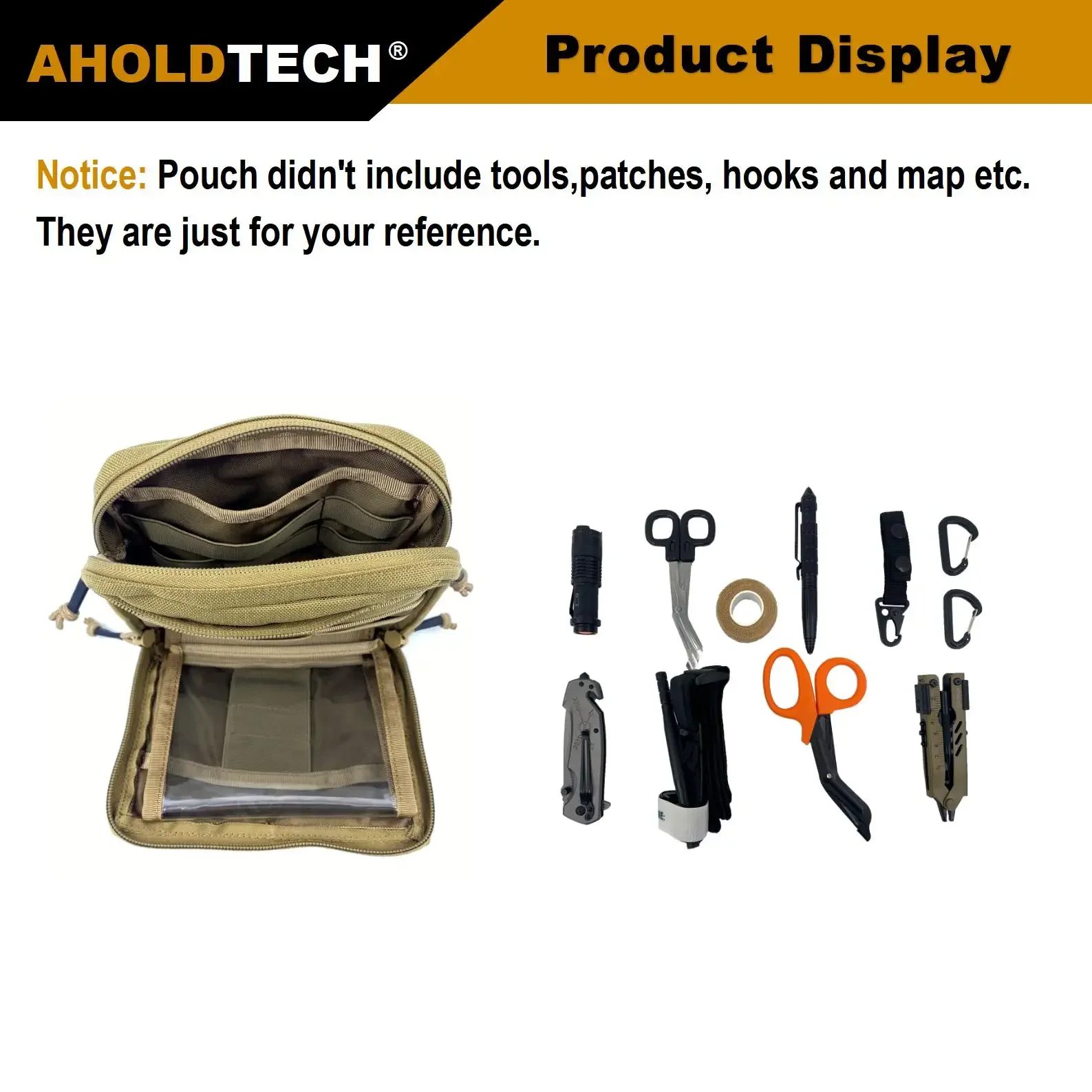 Aholdtech Tactical Medkit Mollo Tool Map EDC Bag Military Outdoor Waist Pack Hunting Accessories