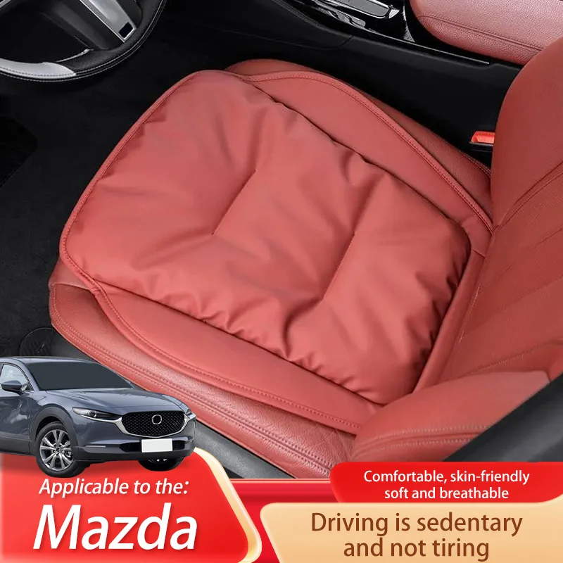 Cojín para asiento de coche, almohadilla de soporte de cuero de lujo, funda de asiento de esponja de alto rebote para Mazda CX30