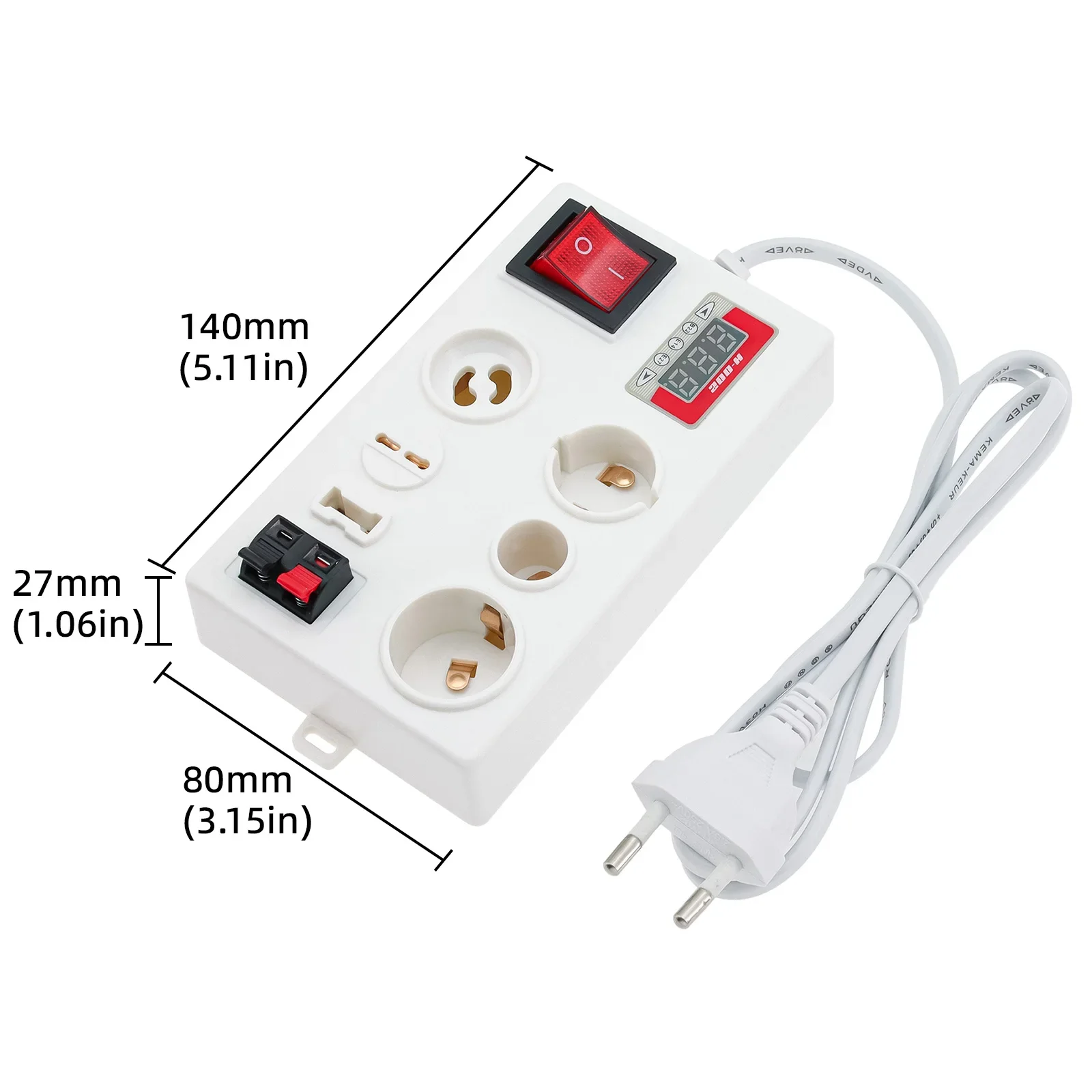 Imagem -05 - Lâmpada Led Tensão de Luz Energia Rápida Testador Titular para E27 B22 E14 Lâmpada Caixa Teste Plugue da ue com Display Energia