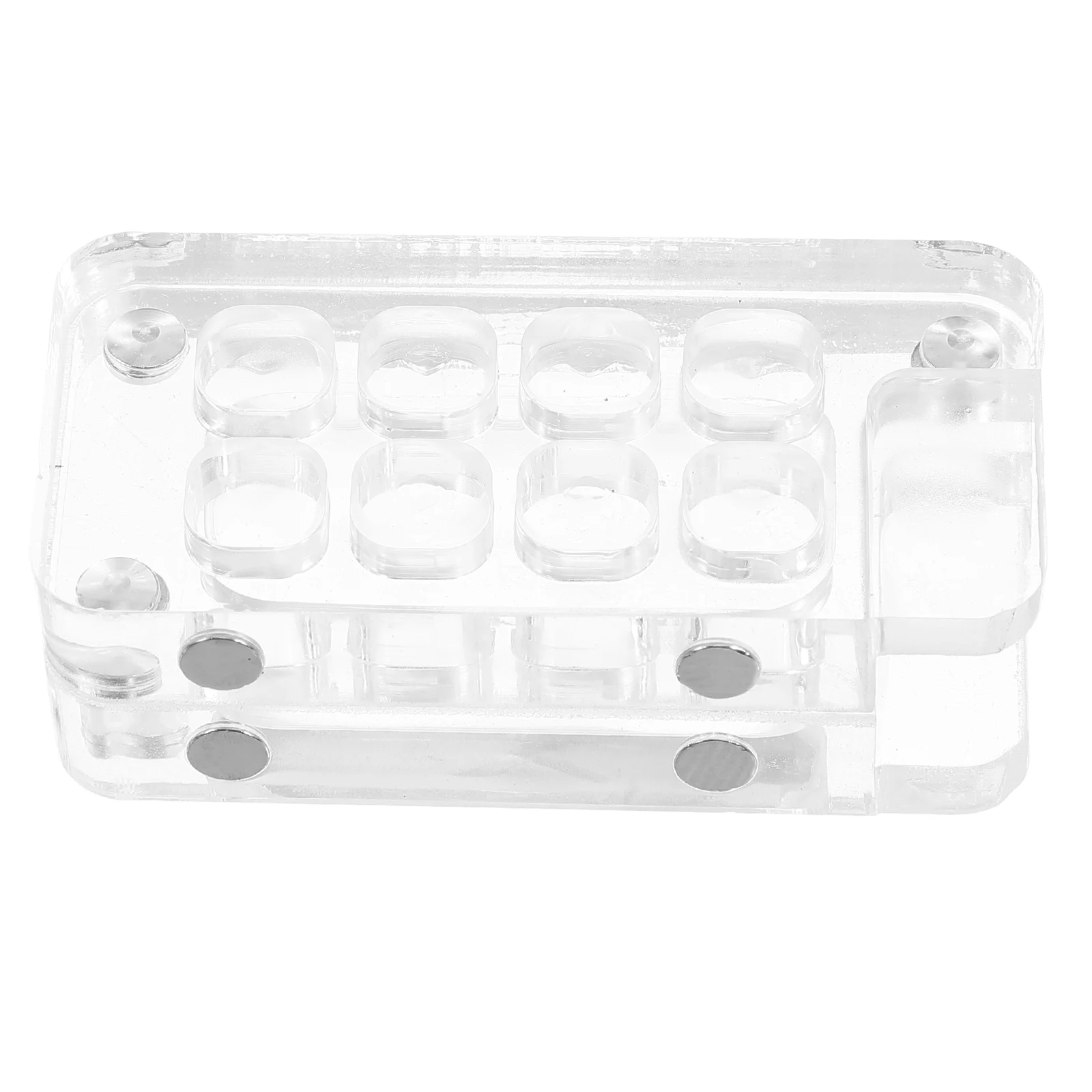 1pcs 8 Grid Mini Watercolor Paint Box Portable Travel Palette Acrylic Mixing Tray Mini Paint Palette Supplies