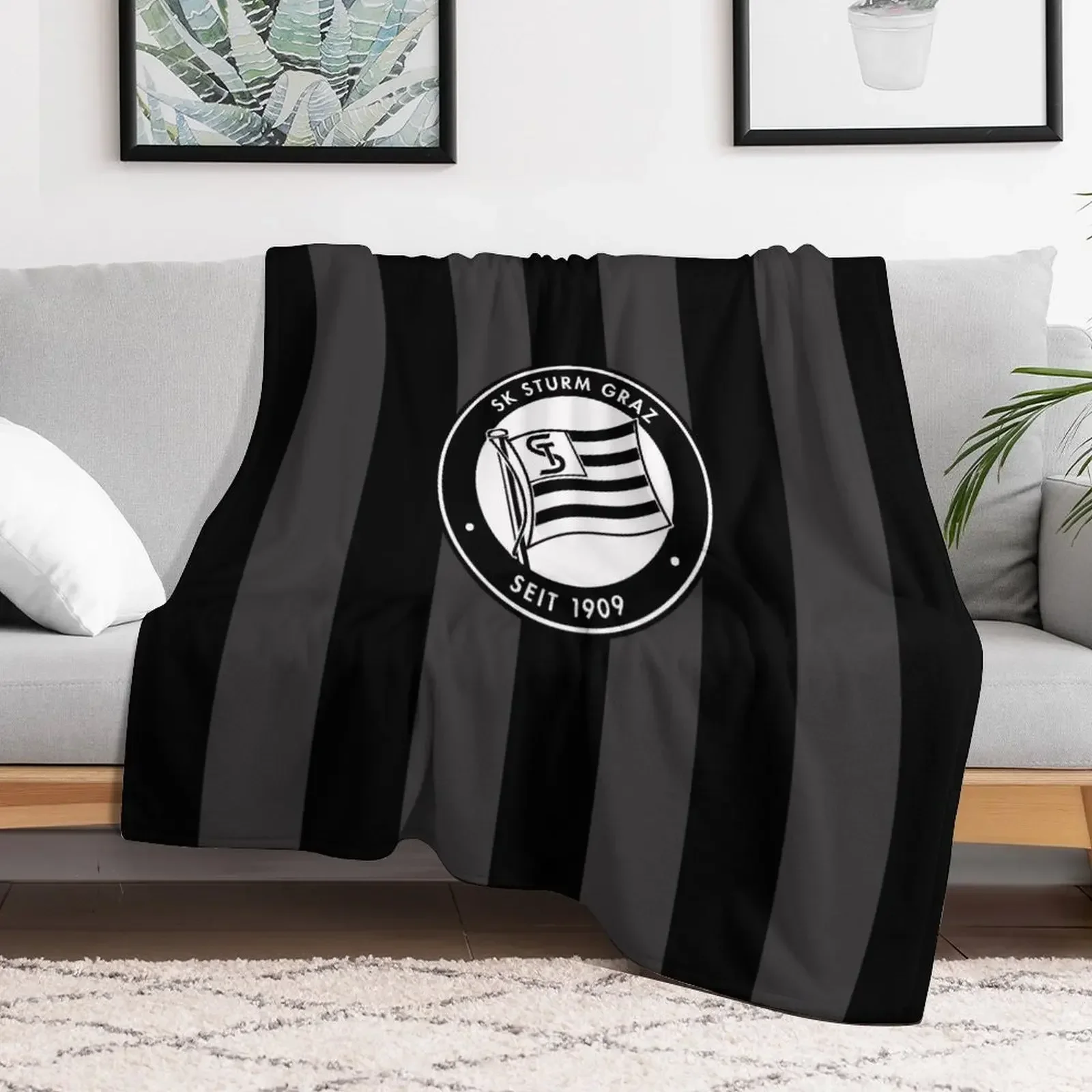 SK STURM GRAZ Inspired by 1997-1998 HOME kIt Throw Blanket Flannels Soft Plush Plaid christmas decoration Hair Blankets