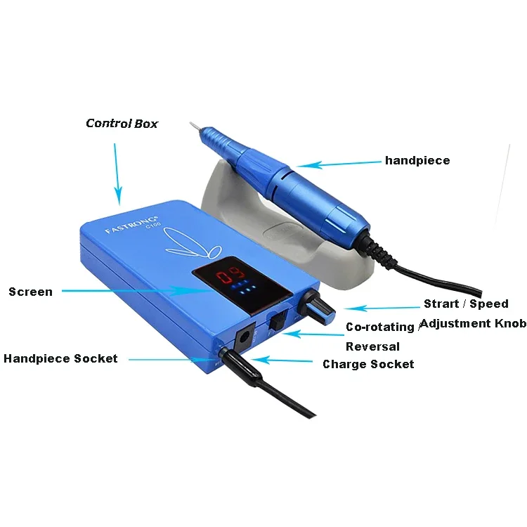 Portable Dental Micromotor Drill Machine with Polish Handpiece Rechargeable Dentistry Equipment Odontologia Laboratorio Tools