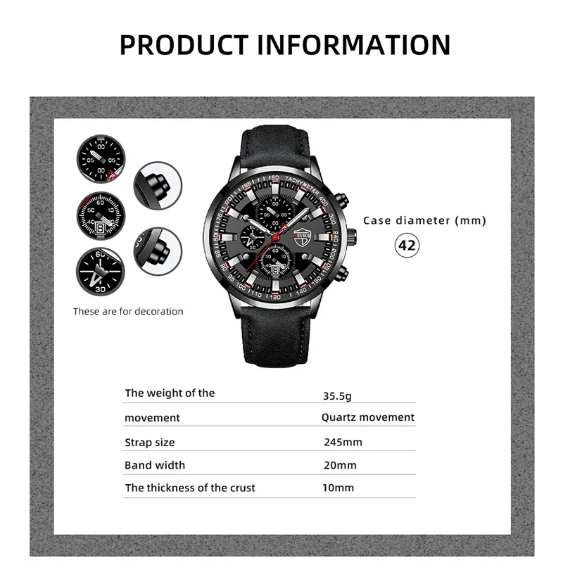 2023 modne męskie zegarki luksusowa skórzana bransoletka kwarcowy zegarek na rękę dla mężczyzn Business Casual świecący zegar relogio masculino