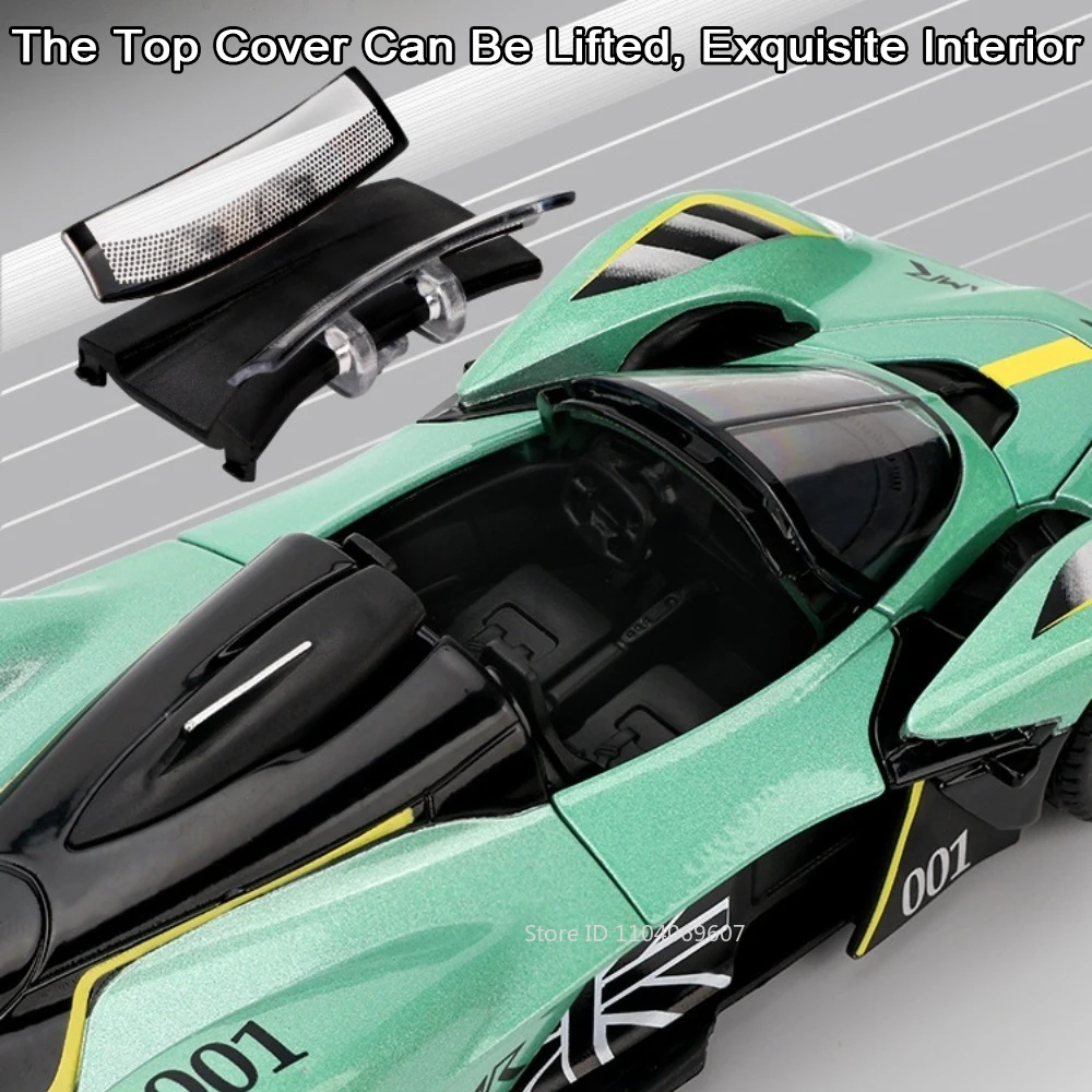 1:32 Valkyrie Cars Toy Models with Pull Back Light Sound Miniature Supercars Exquisite Interior Vehicles Boys' Interactive Toys