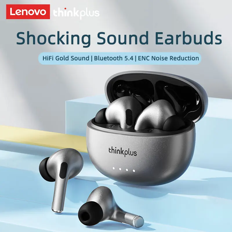 Lenovo LP5 Pro Wireless Bluetooth 5.4 Earphones TWS HiFi Sound Headphones Gaming Sports Earbuds Touch Control with Mic Headset