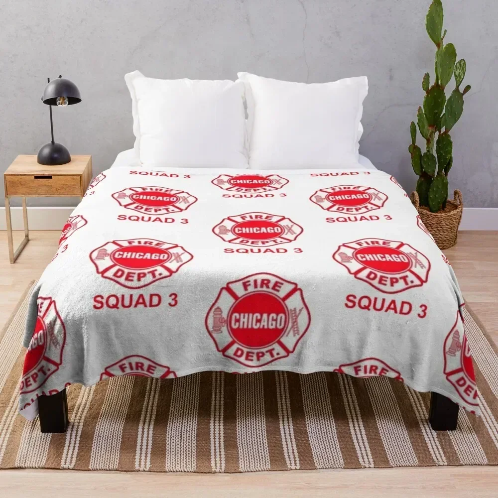 Chicago Fire Squad 3 Throw Blanket Warm Plush Fuzzy Blanket for Living Room