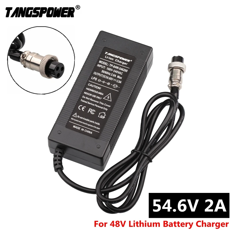 

54.6V 2A Li-ion Battery Charger For Kugoo M4 Pro Electric Scooter E-Bike Charger For 48V 13S Lithium Battery Pack GX16 Connector