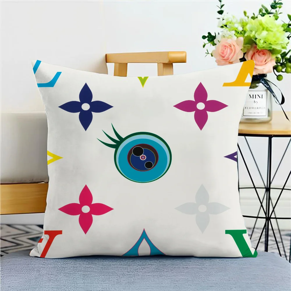 Decorative Pillowcase T-Takashi MurakamiS Decorative Cushion Cover for Pillow Double-sided Printing Home Decoration Cushions