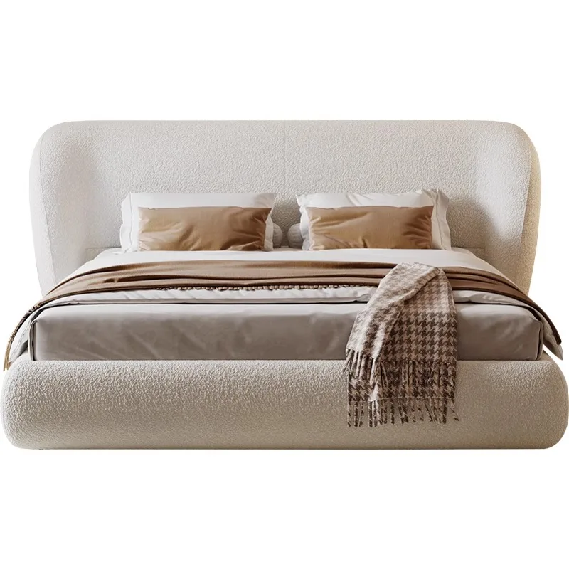 

Роскошная деревянная мягкая высококачественная элегантная мебель для спальни, тканевая двуспальная кровать