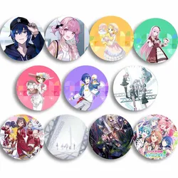 Game Project Sekai COLORFUL STAGE Enamel Pins Cartoon Emu Rin Len Luka Badge Creative Round Brooch Bag Shirt Hat Jewelry Gifts