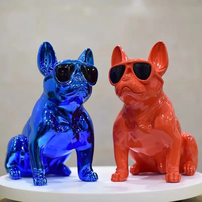 

【Popular】Modern Design Indoor Dog Statue Home Decoration Resin French Bulldog Statue