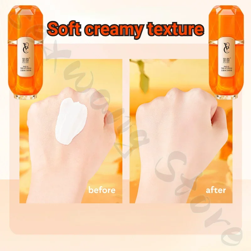 Five VC Plain Cream Concealer Isolation Brightening Skin Makeup Front Milk 4 in 1 Skin Whitening Cream 50g Primer Makeup
