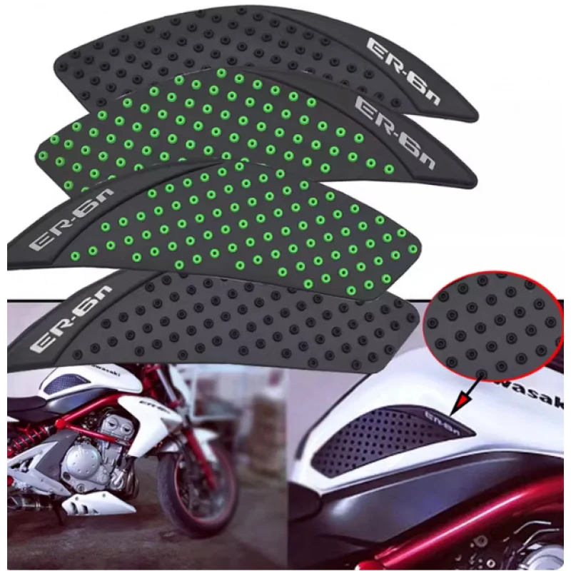

Motorcycle Anti Slip Tank Pad 3M Side Gas Knee Grip Protector Sticker For KAWASAKI ER-6N Er6n 2006 2007 2008 2009 2010 2011 2012