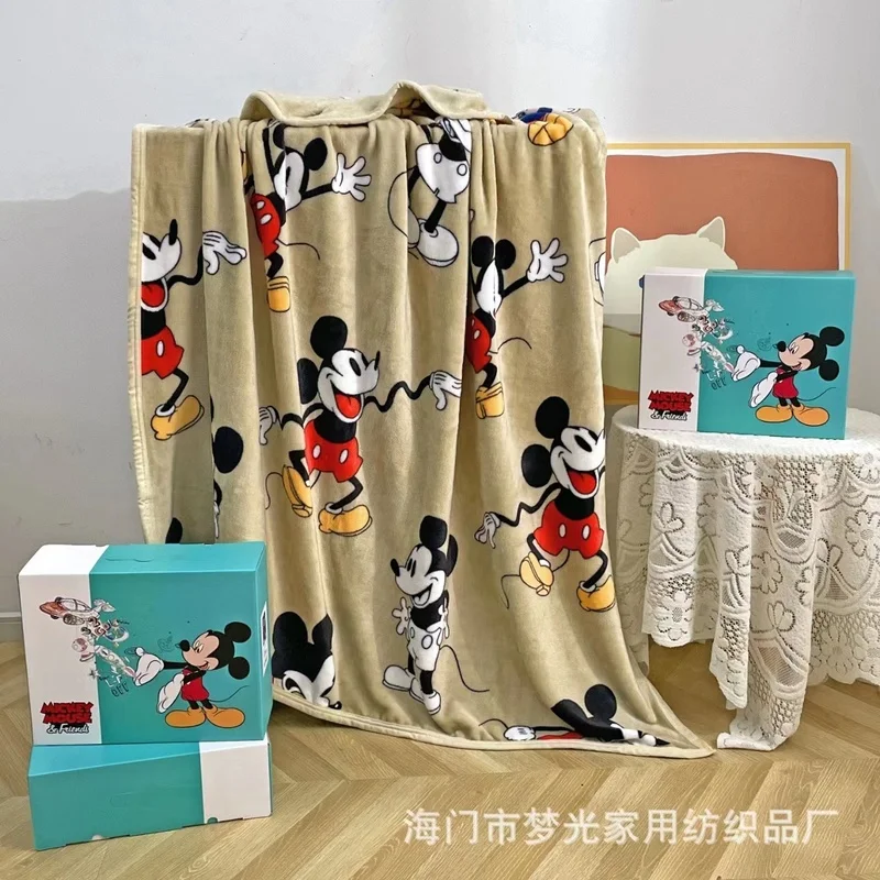 Disney Series Fleece Blanket For Bed Mickey Mouse Warm Blankets For Sofa Traveling Office Frozen Princess Alien Blanket Gift