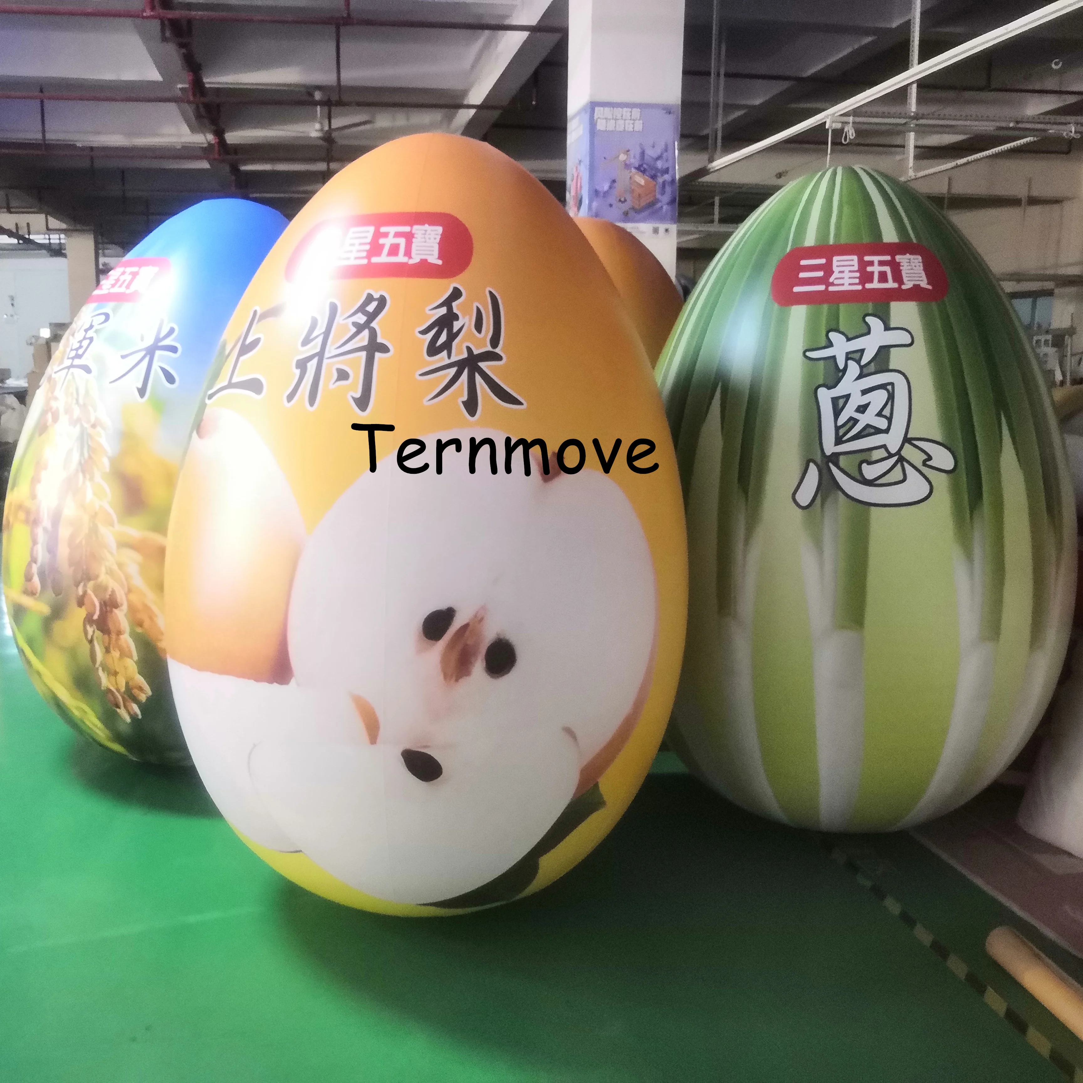 Bola inflável de ovo de páscoa, balão inflável em pvc em forma de ovo, brinquedos para decoração ao ar livre de páscoa