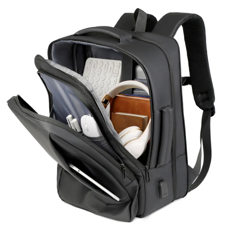 Metro Campus Pro Mochila - Bolsa expandible para computadora portátil de negocios para hombres (elegante organizador de viaje resistente al agua)