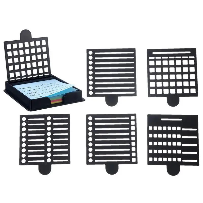 

Трафарет для заметок, липкий держатель для блокнота с трафаретом, компактный настольный органайзер для блокнота 3X3 дюйма