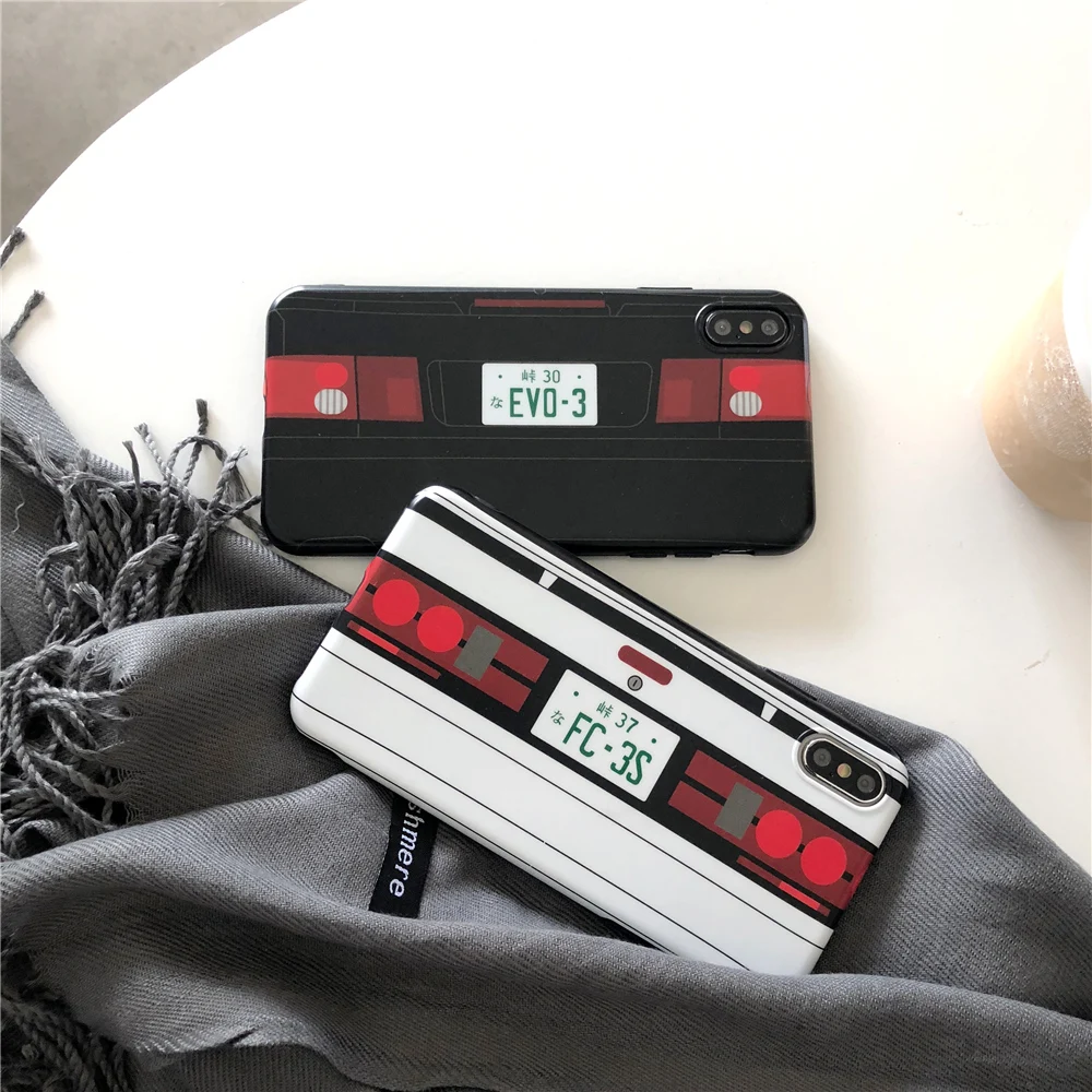 Japan Classic Anime Initial D Car taillight Case For iPhone 14 13 12 11 Pro XR XS Max 8plus JDM AE86 RX-7 EVO Soft Silicon Cover