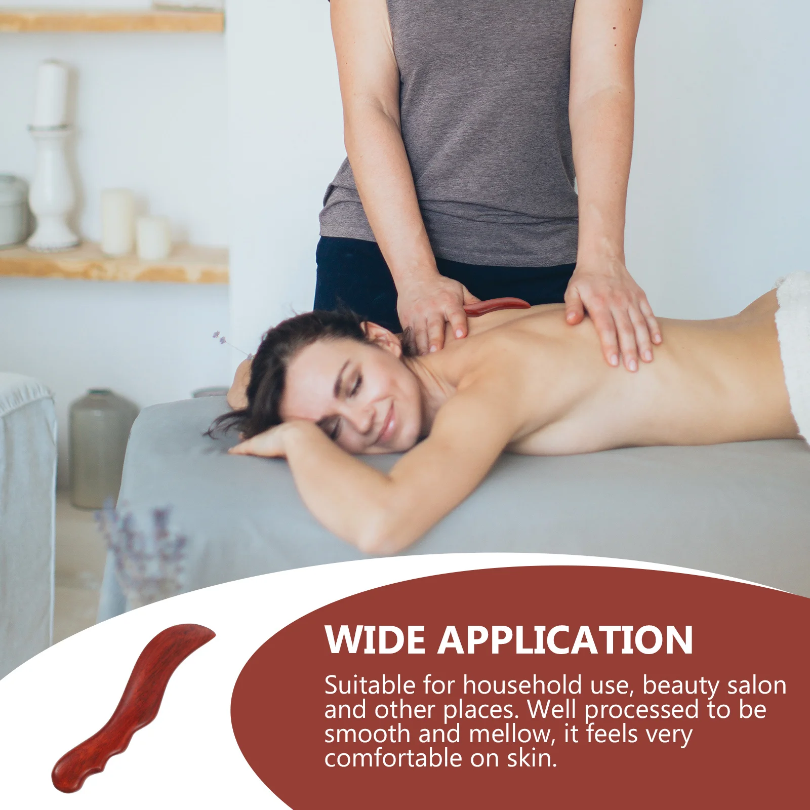 

1Pcs Massage Stick for Body and Face Acupressure Therapy Ergonomic Design Portable Scraping Rod for Neck Shoulder Back Pain