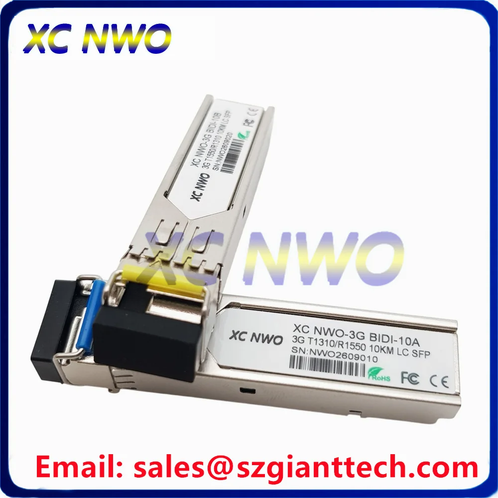 3G/3G BIDI 1310/1550nm WDM SFP Module, 3G SDI/HDI Video WDM 10KM SFP Optical Transceiver Module for Blackmagic BMD Yellobrik