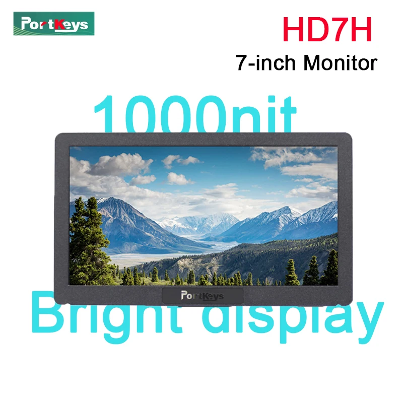 Portkeys HD7H 7inch 1000:1 Bright Monitor 1280X720 4K30p HD Input For SLR Mirrorless Cameras Video Circumscribed Monitor