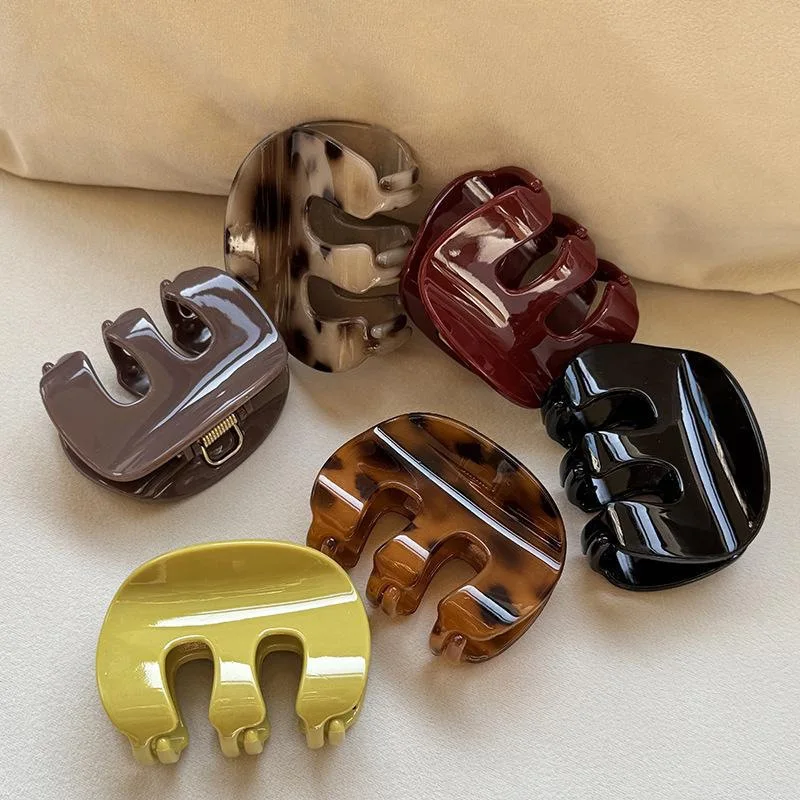 Metal Letter M French Shark Claw Versatile Female Back Hair Grab Clip For Travel Office Party Daily Elegant Trendy Hair Ornament