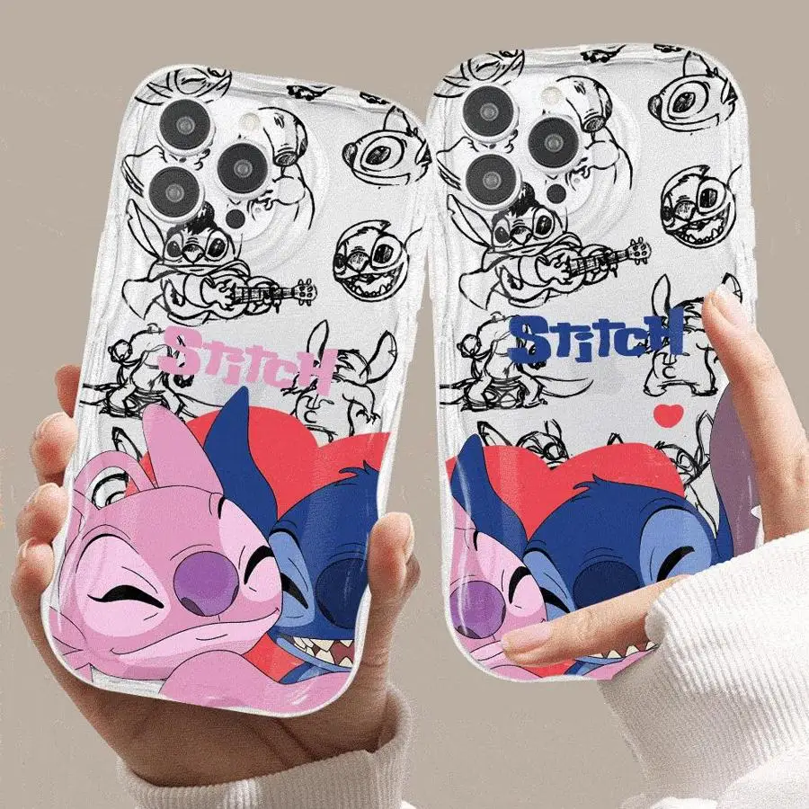 Isney Stitch Angle Phone Case for Apple iPhone 15 16 Pro Max 13 14 Plus 12 11 Pro plus Matte