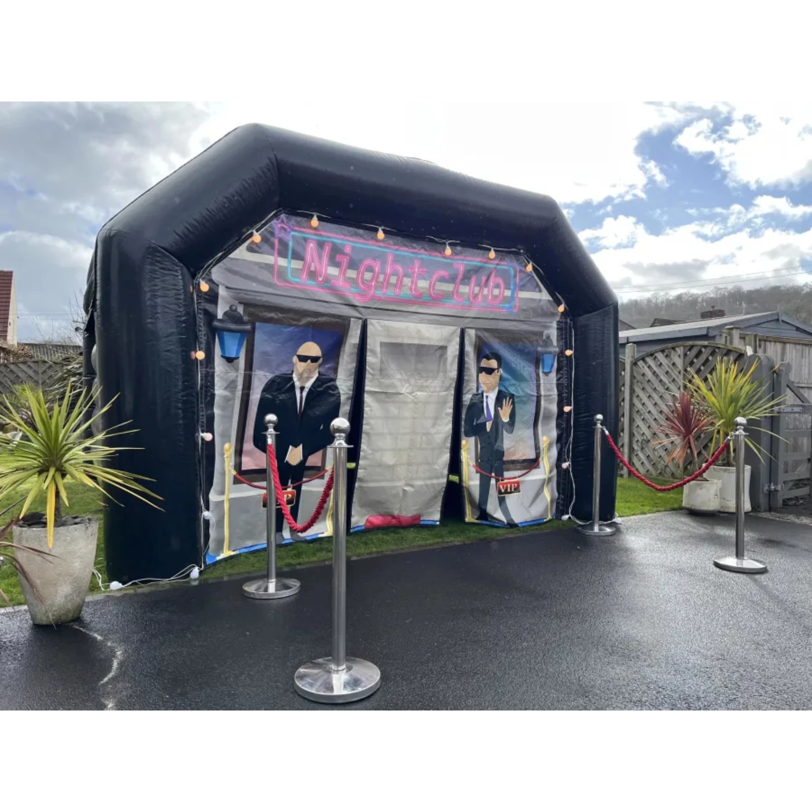 Inflatable Nightclub Tent, Large Outdoor LED Inflatable Party Tent for DJ, Events, and Weddings Activities