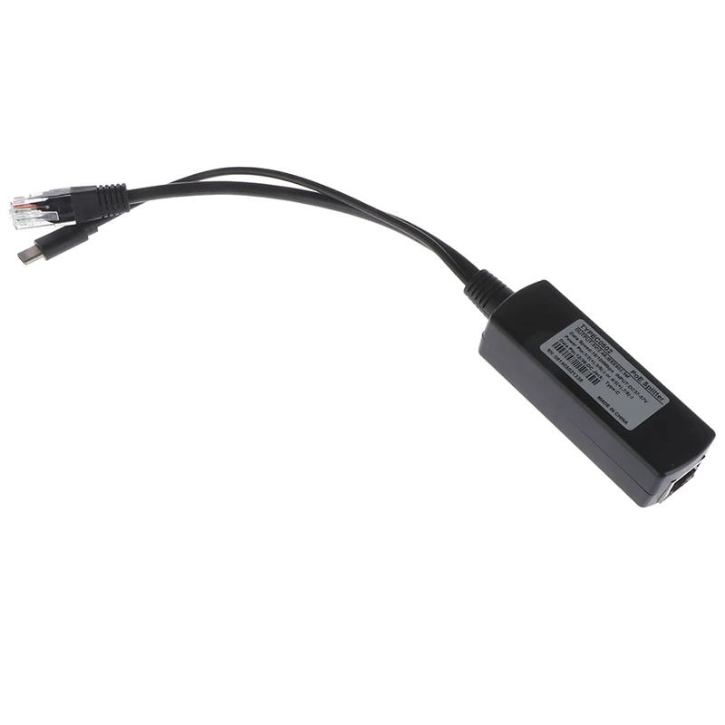 TYPE-c poe الفاصل usb 48 فولت إلى 5 فولت الطاقة عبر إيثرنت 802.3af للتوت