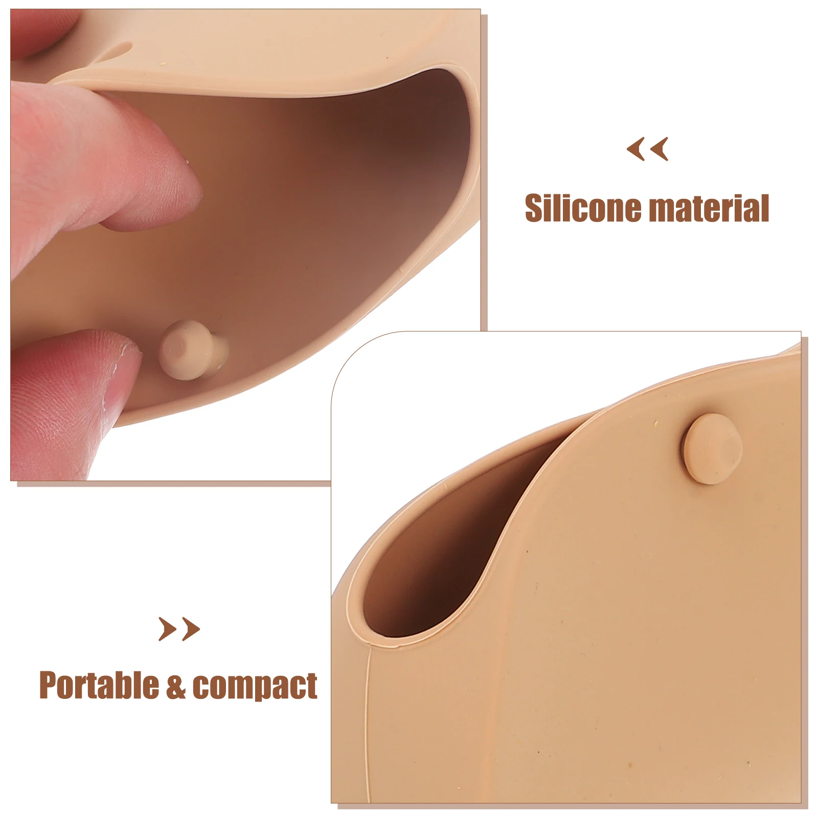 

Silicone Travel Makeup Bag Eyebrow Pencil Case Portable Lightweight Compact Brush Holder Toothbrush Case Toiletry
