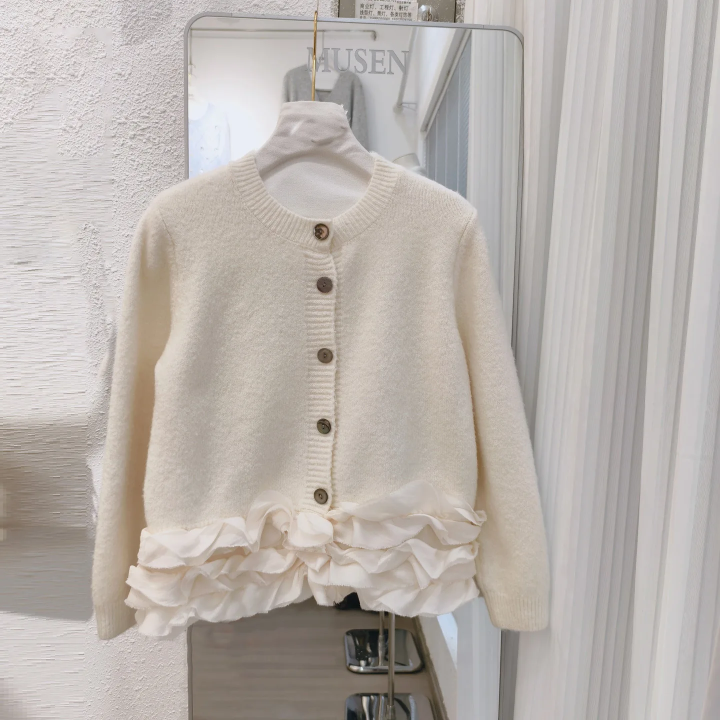 

Французский ленивый свитер, лоскутный кардиган, пальто, женское корейское модное повседневное вязаное топ с длинными рукавами, трикотаж, верхняя одежда, Pull Femme