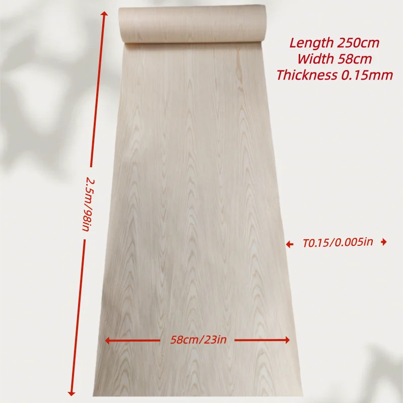 Tech White Oak Wood Veneer DIY Furniture High-End Cabinet Door Panels Wardrobe Finishing Kit for Home Improvement