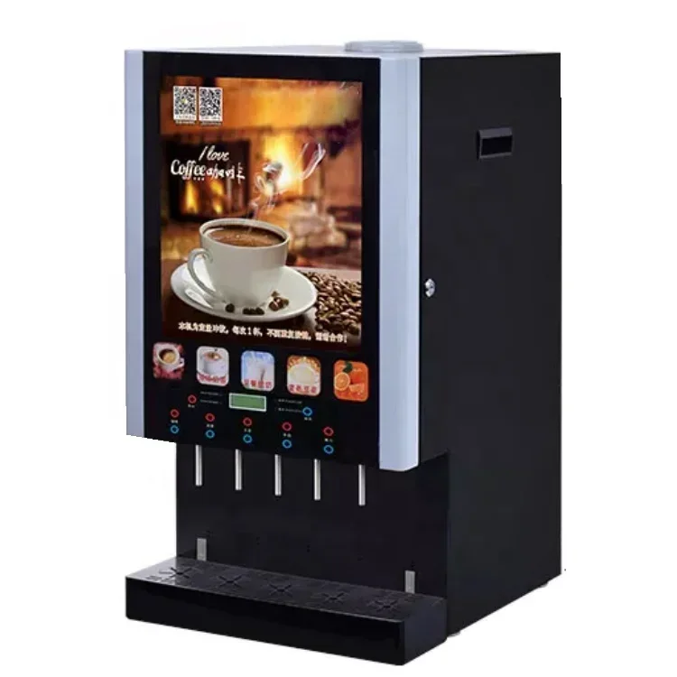 Hot sales Table 6 Flavors Of Hot And Cold Coffee Machine Automatic One Hot Cocoa Juice Instant Coffee Machine