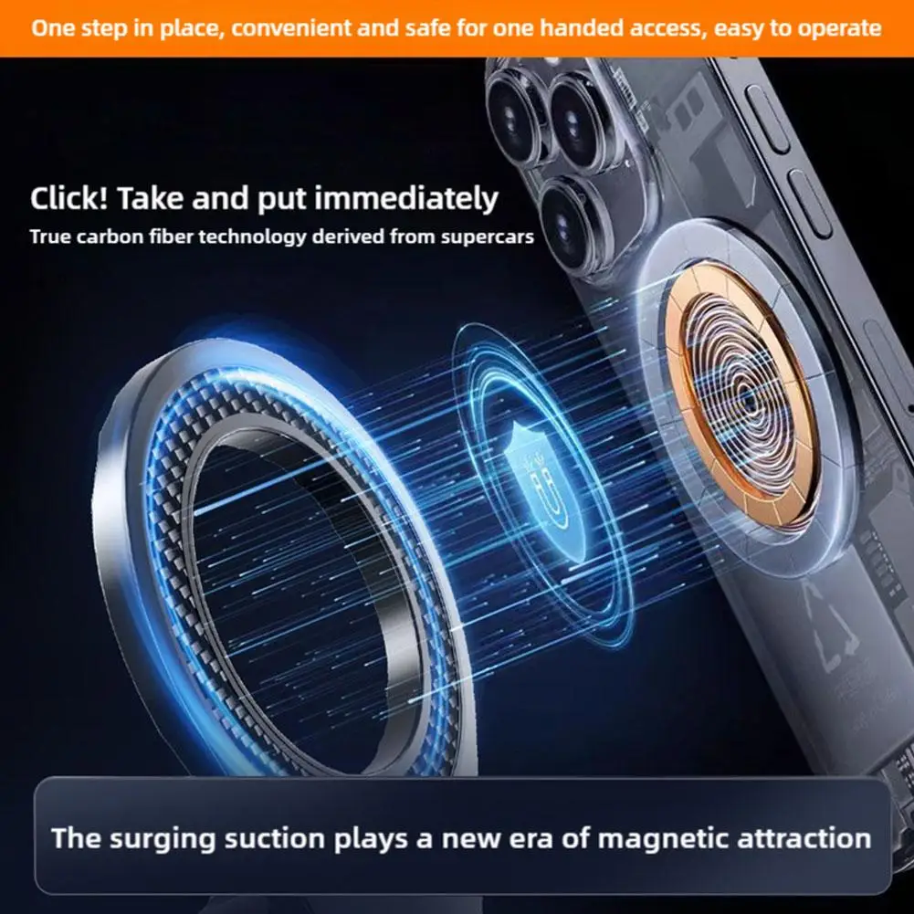 Nowa magnetyczna podstawa uchwytu samochodowego na telefon z głowicą kulową, uniwersalny magnetyczny uchwyt samochodowy do iPhone'a