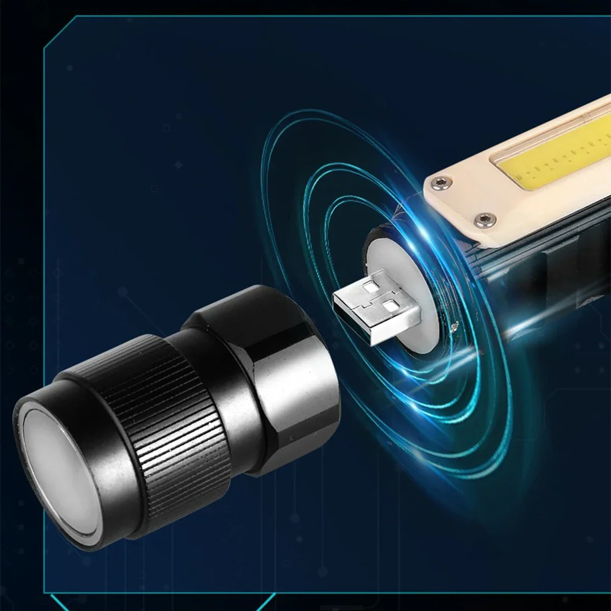 LED Flashlights High Strong Power Tactical Emergency Spotlights Built-in Battery Telescopic Zoom USB Rechargeable Camping Torch