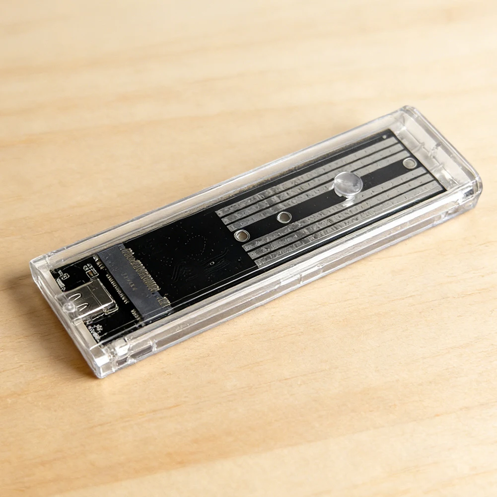 

M.2 NGFF SATA Type C USB 3.1 Transparent External SSD Case 10Gbps SSD Enclosure External SSD Adapter for 2230 2242 2260 2280