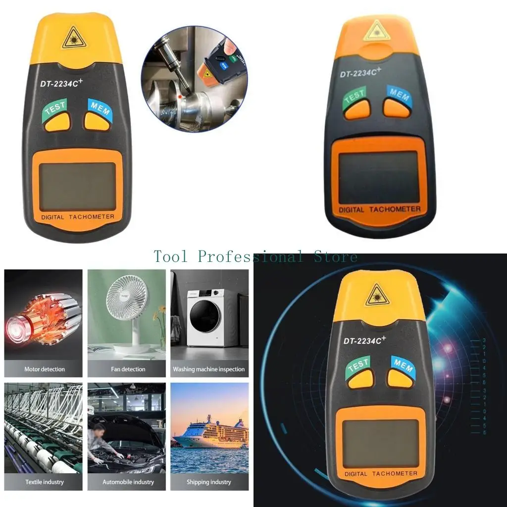 

57QF Easy To Use Digital Tachometer Digital Speed Meter Speedometer With No Contact Technology For Machinery