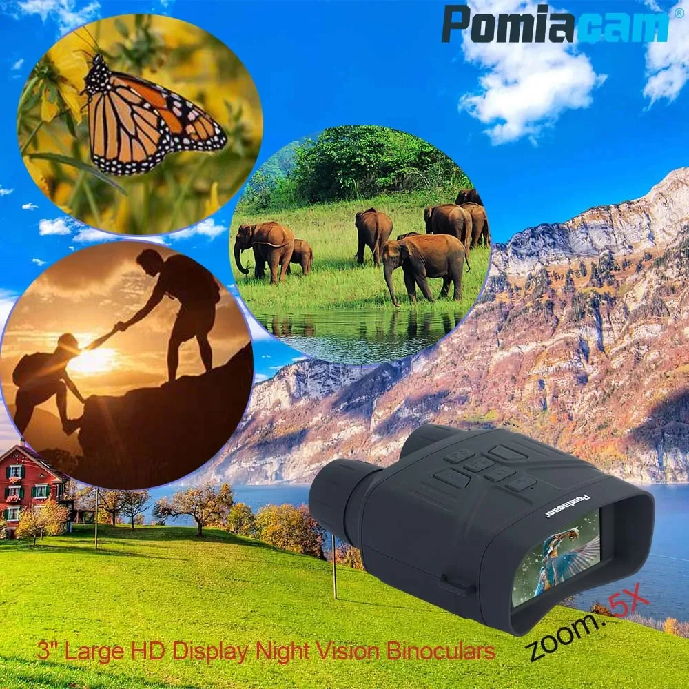 Binocolo per visione notturna 4K Binocolo per schermo grande da 3 pollici Visione notturna digitale a infrarossi Attrezzatura per adulti Registrazione video NV4000