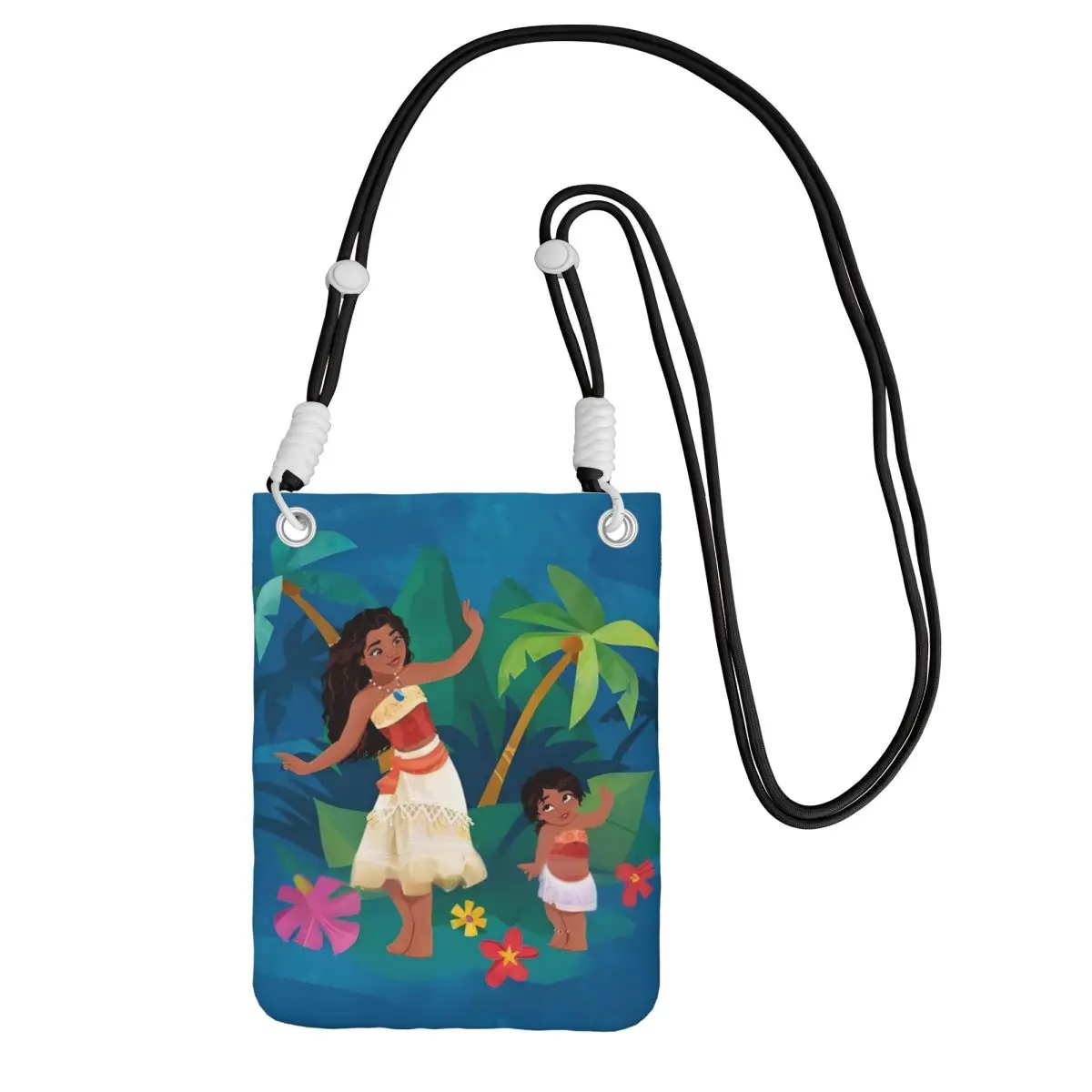 

Пользовательский кошелек для смартфона Moana с ремешком, приключенческая пленка, сумка через плечо для женщин и мужчин, сумка для мобильного телефона для бега