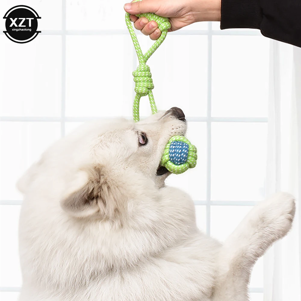 1PCS Pet Plush Toy for Dog Puzzle Toy Dog Pet Accessories Bite Resistant Cotton Rope Grinding Teeth Cleaning Rope Toy Ball