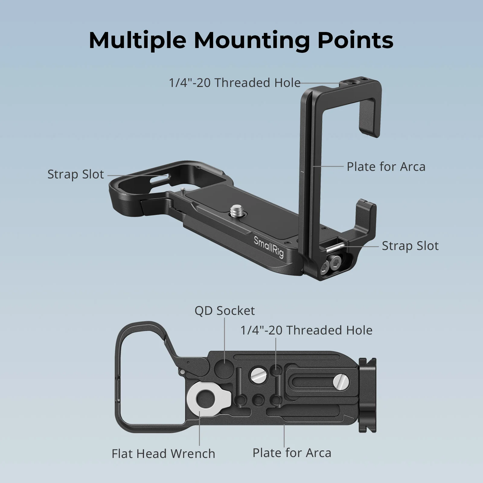 SmallRig L-Bracket for Sony Alpha 7C II / Alpha 7CR Arca Compatible Quickly Switch Side Plate Baseplate for Sony A7C II 4569