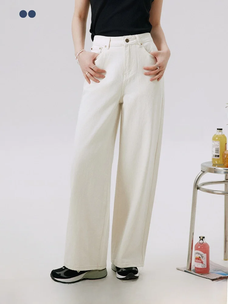 

Свободные прямые джинсы, женские повседневные длинные брюки больших размеров, драпировка, расширенный пошив, эффект похудения, удобная посадка