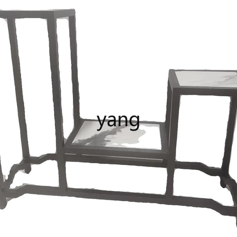 LMM Aluminum Alloy New Chinese Style Multi-layer Flower Stand Flower Pot Bonsai Stand